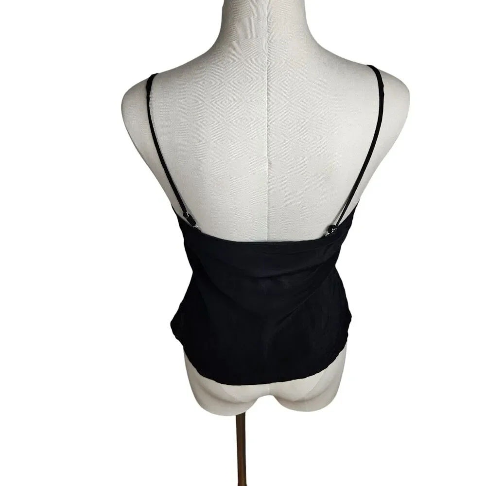 J. Crew‎ Womens Size 6 Camisole Black Viscose Adjustable Strap Layering